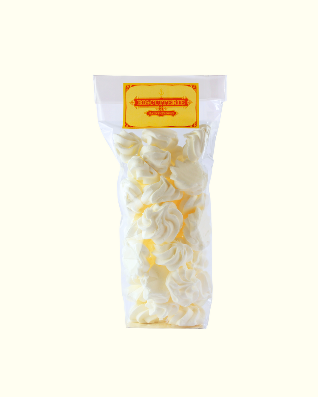 Meringues blanches croustillantes Saint-Tropez, douceurs provençales faites main