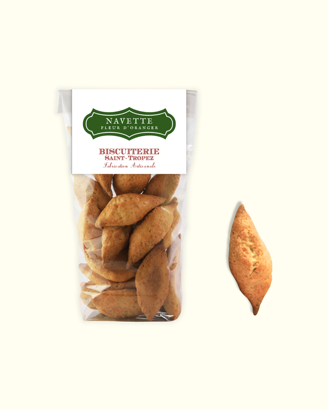 Navettes à la fleur d'oranger forme bateau, spécialité biscuiterie artisanale Provence