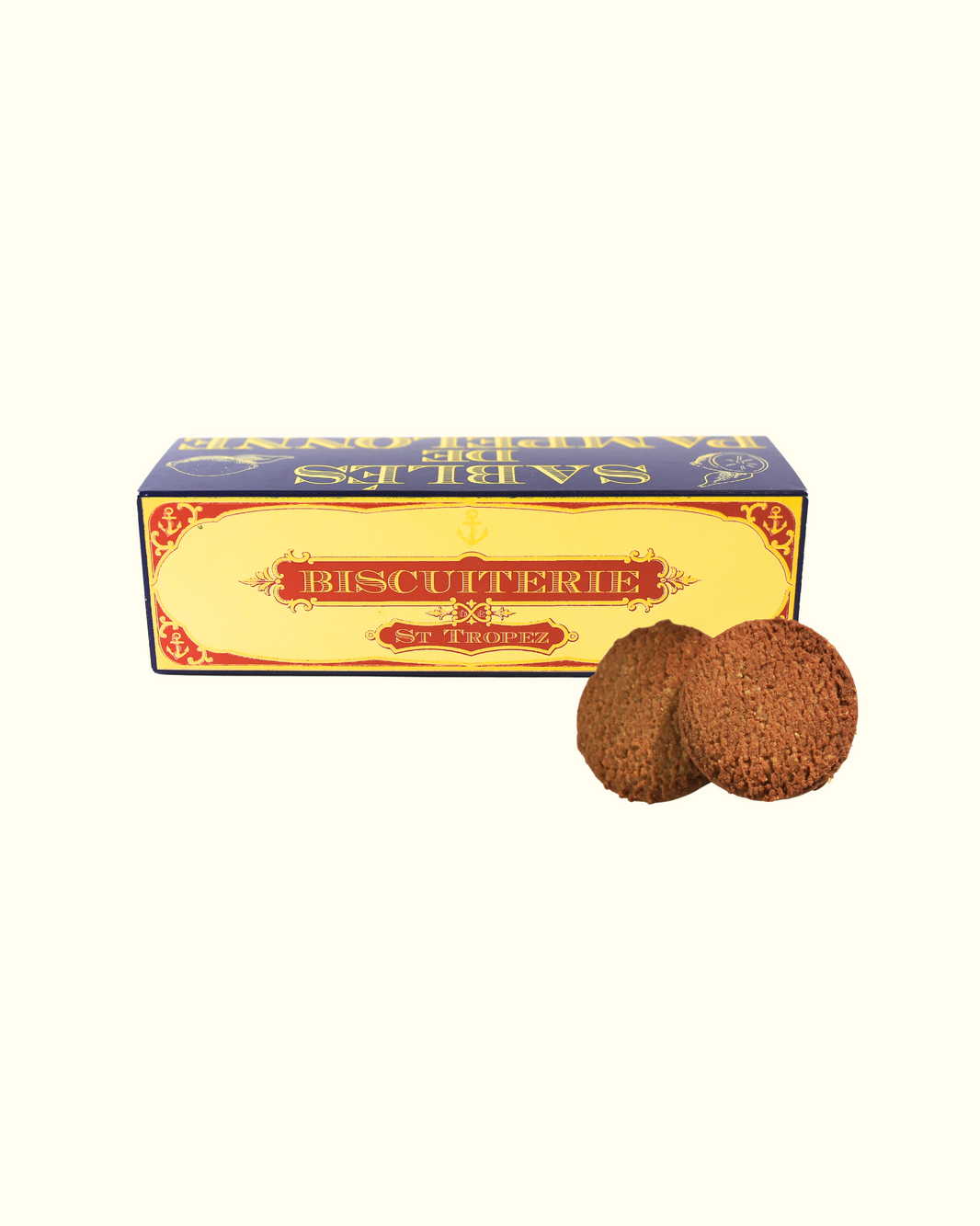 Sablés de Pampelonne a la chataigne artisanaux Saint-Tropez dans boîte cadeau provençale