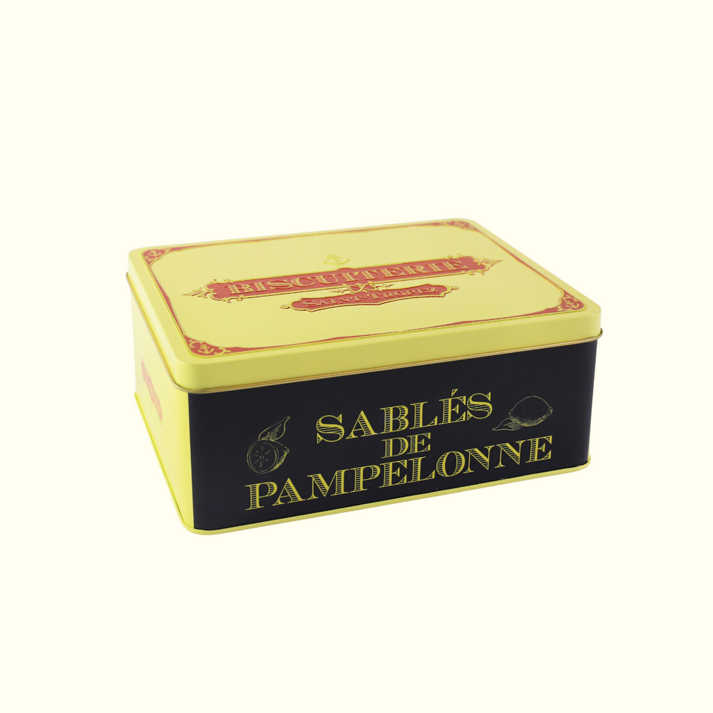 boite métal embossée Biscuiterie de Saint-Tropez