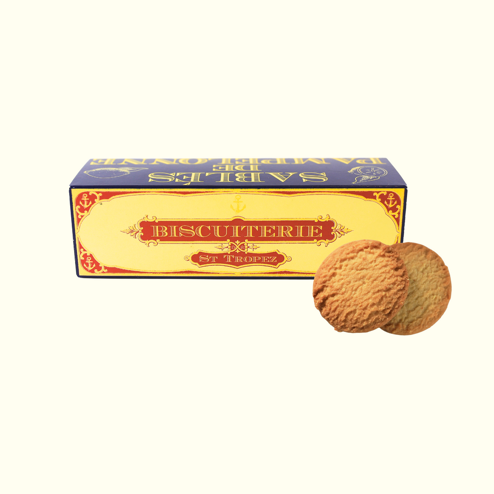 Sablés de Pampelonne artisanaux Saint-Tropez dans boîte cadeau provençale