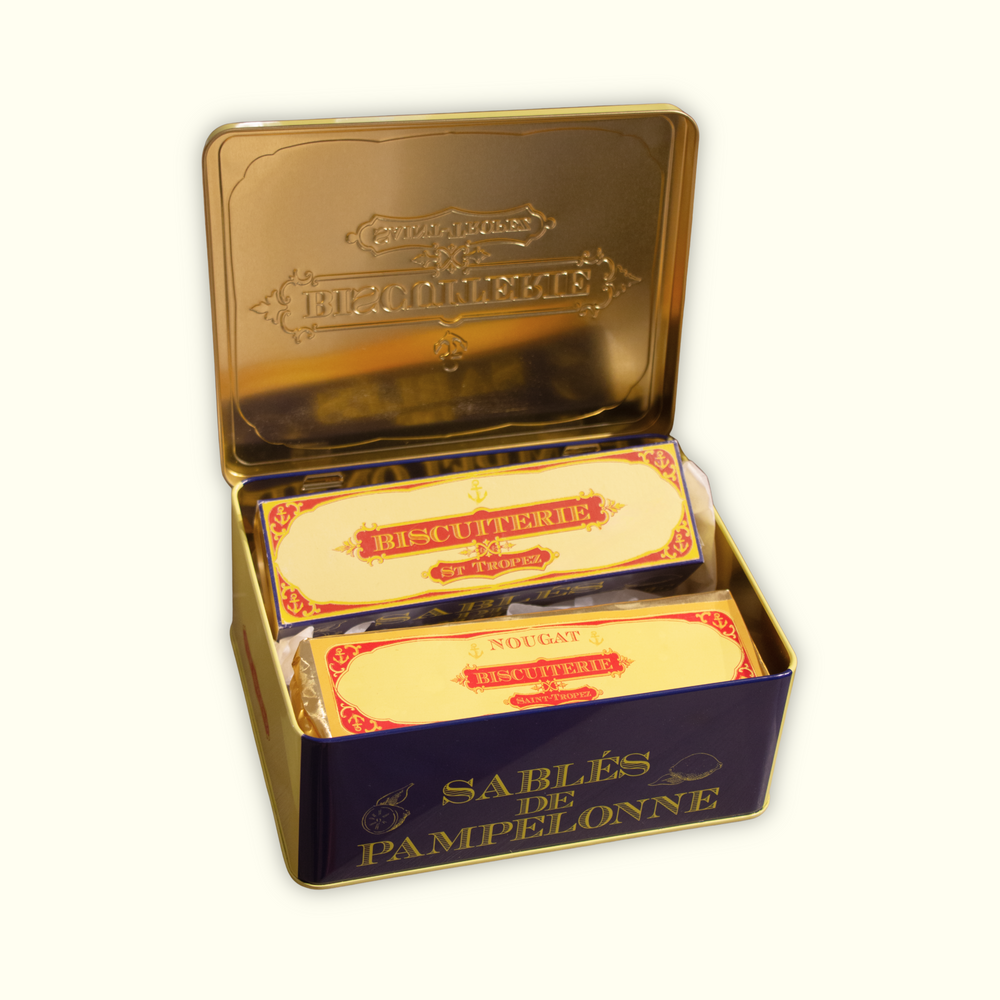 Coffret terroir provençal : nougat artisanal aux amandes et biscuits faits main à Saint-Tropez