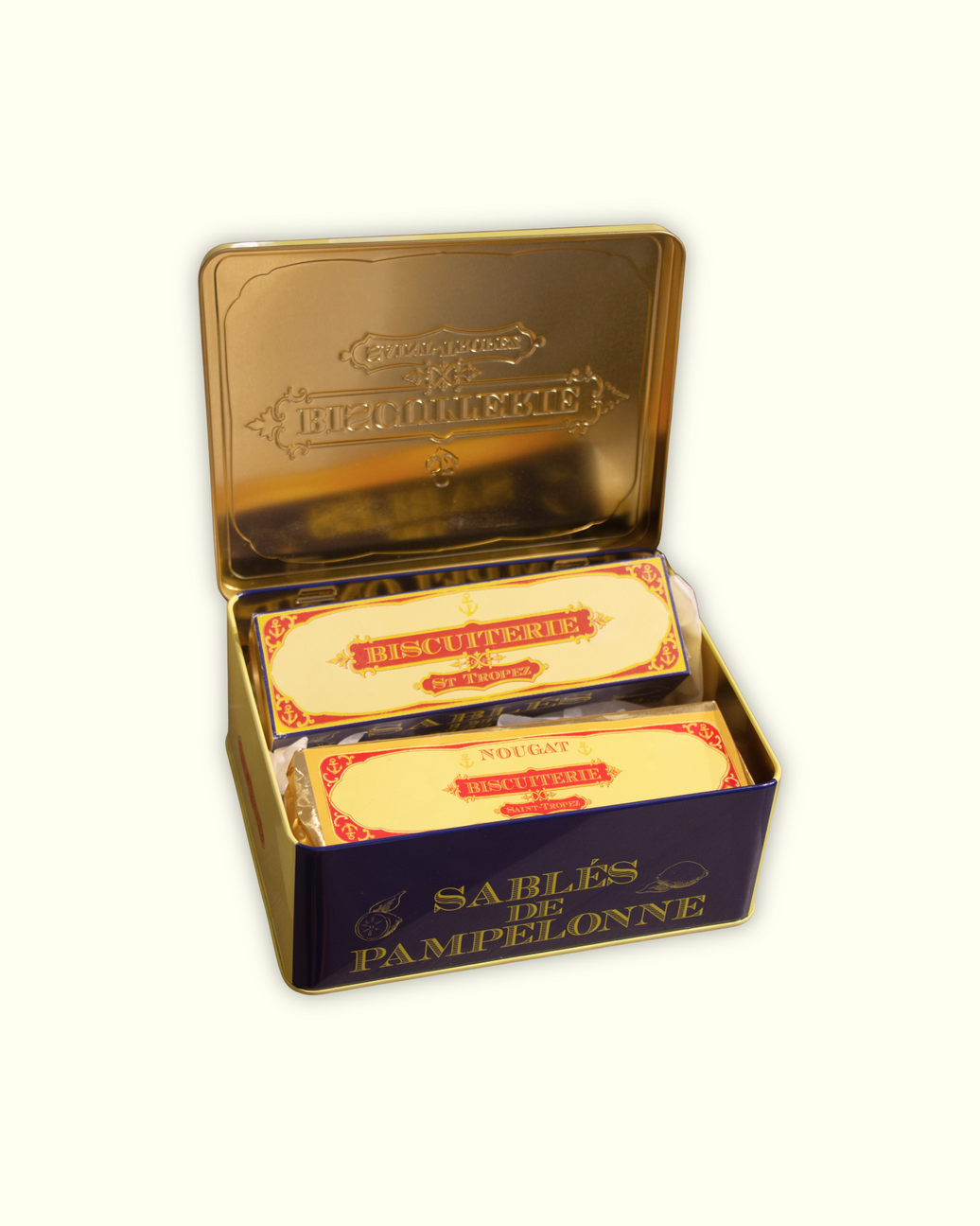 Coffret terroir provençal : nougat artisanal aux amandes et biscuits faits main à Saint-Tropez