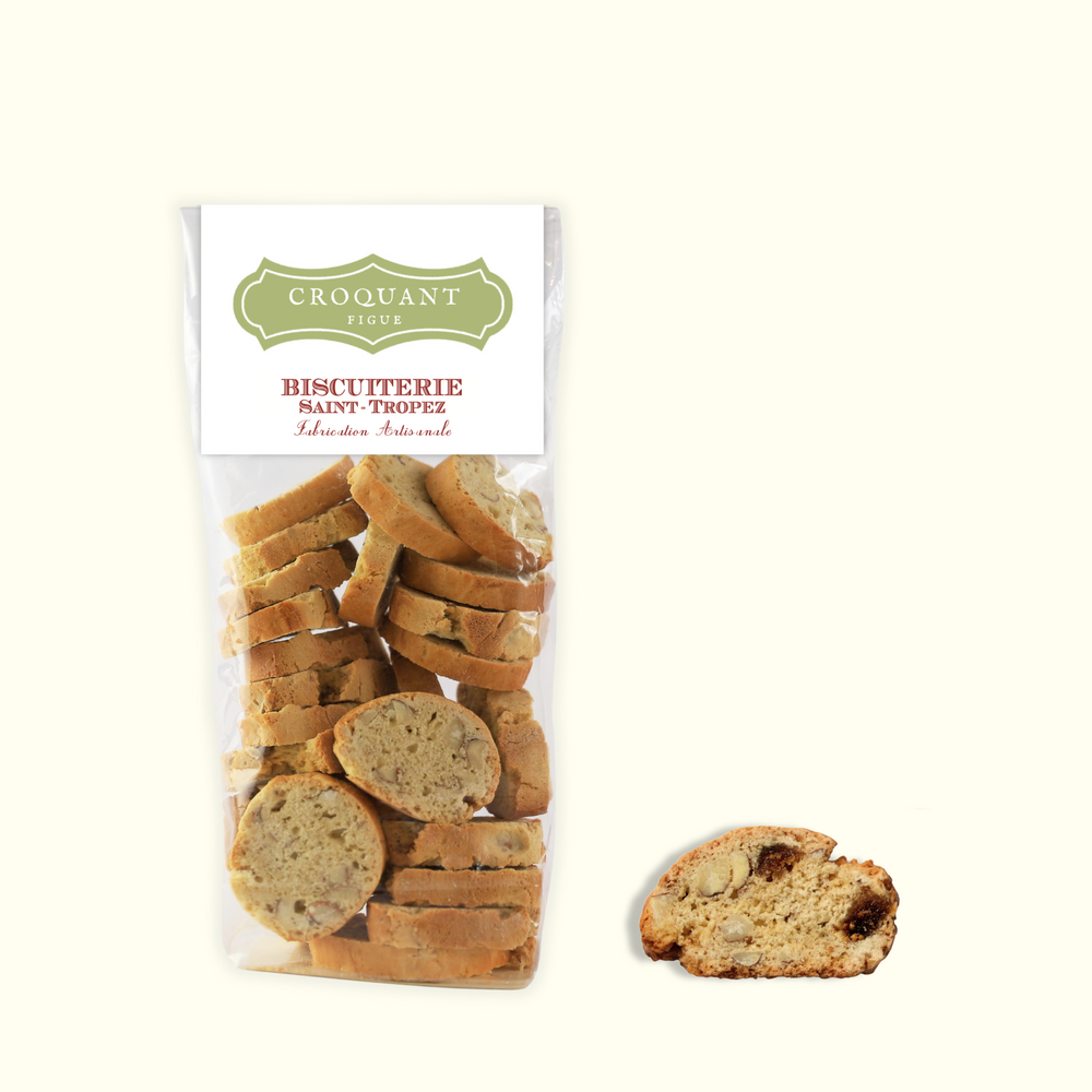 Biscuits aux amandes et figues de Provence faits main, spécialité biscuiterie Saint-Tropez