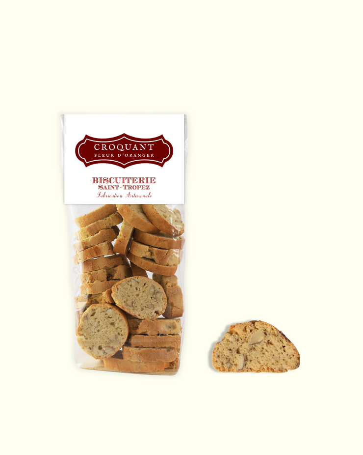 Biscuits aux amandes et fleur d'oranger  de Provence faits main, spécialité biscuiterie Saint-Tropez