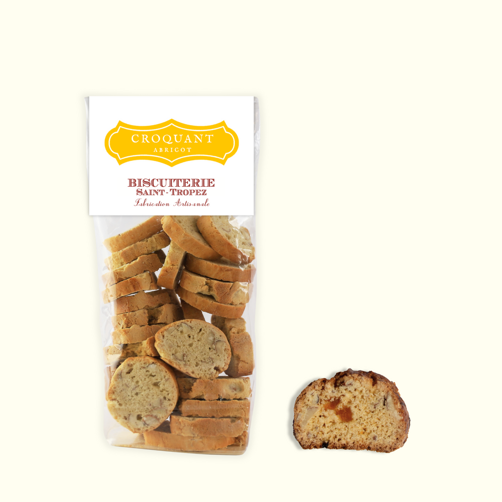 Biscuits aux amandes et abricot de Provence faits main, spécialité biscuiterie Saint-Tropez