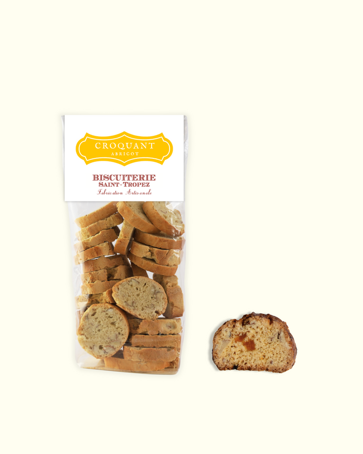 Biscuits aux amandes et abricot de Provence faits main, spécialité biscuiterie Saint-Tropez