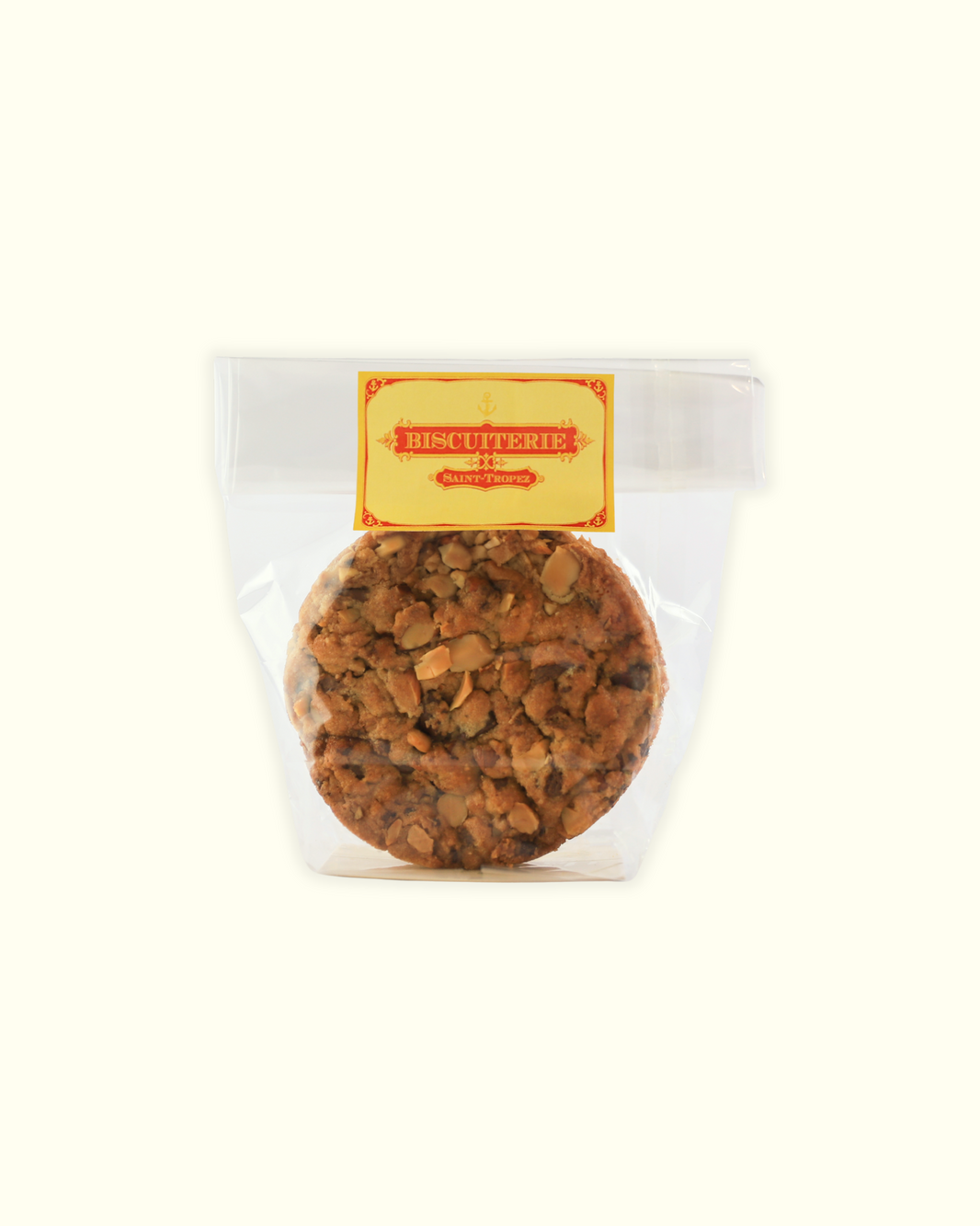 image Cookie artisanal Saint-Tropez aux amandes et pépites de chocolat, biscuit fait main Provence