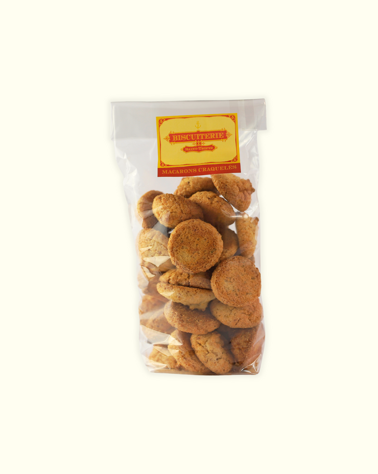 Macarons craquelés traditionnels amandes amères, pâtisserie artisanale Provence