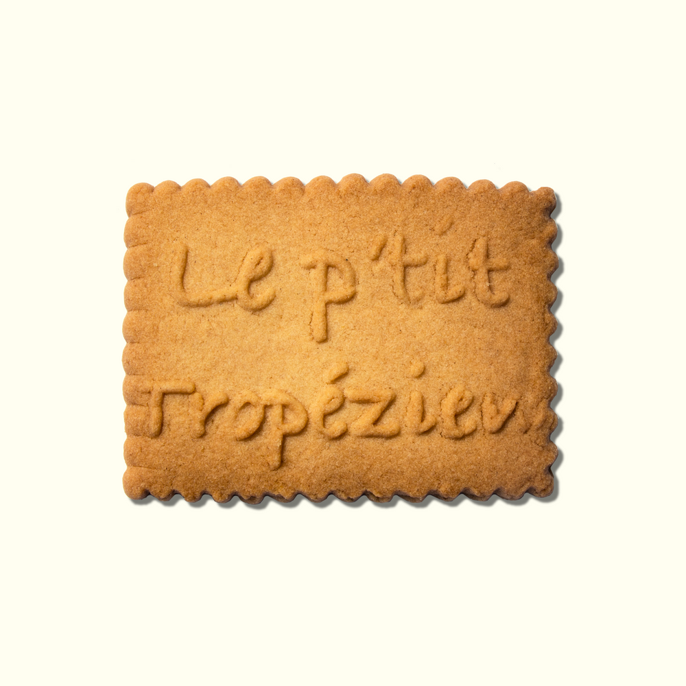 Biscuits traditionnels français Saint-Tropez en boîte pêcheur, spécialité artisanale inspirée des marins