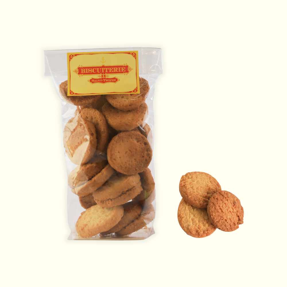 Sablés de Pampelonne artisanaux Saint-Tropez dans boîte cadeau provençale