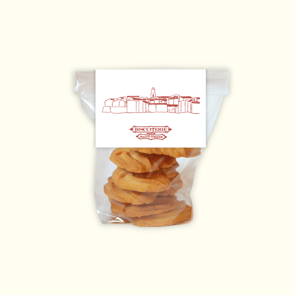 Biscuits spritz viennois Saint-Tropez, sablés au beurre forme zigzag faits main