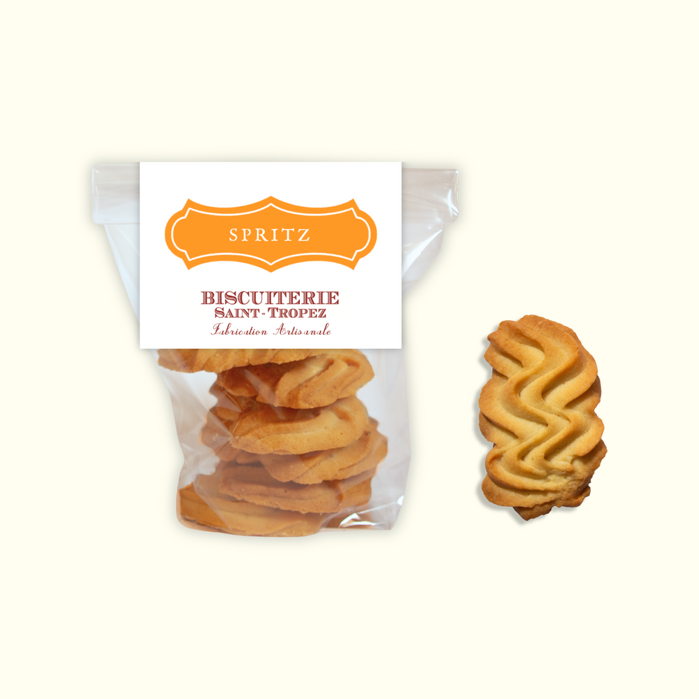 Biscuits spritz viennois Saint-Tropez, sablés au beurre forme zigzag faits main