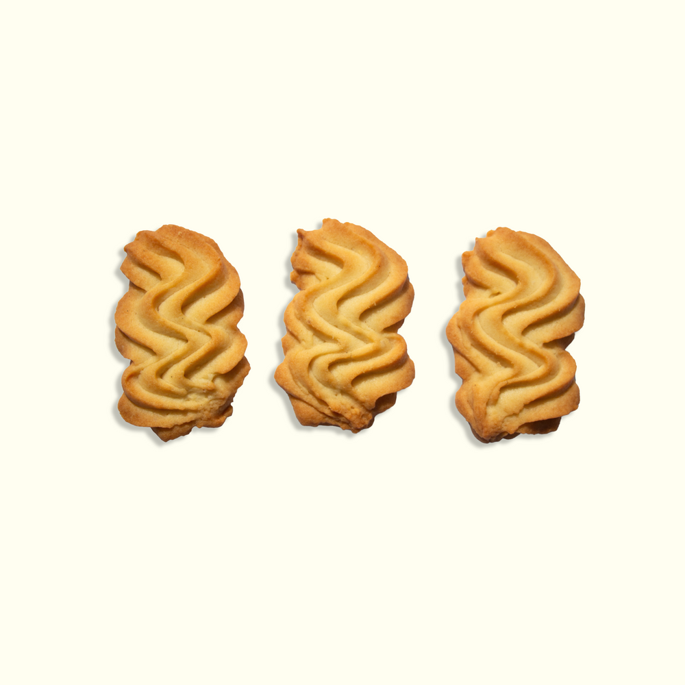 Biscuits spritz viennois Saint-Tropez, sablés au beurre forme zigzag faits main
